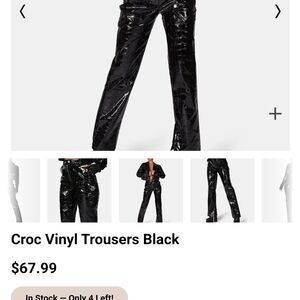 Croc Vinyl Trousers Black